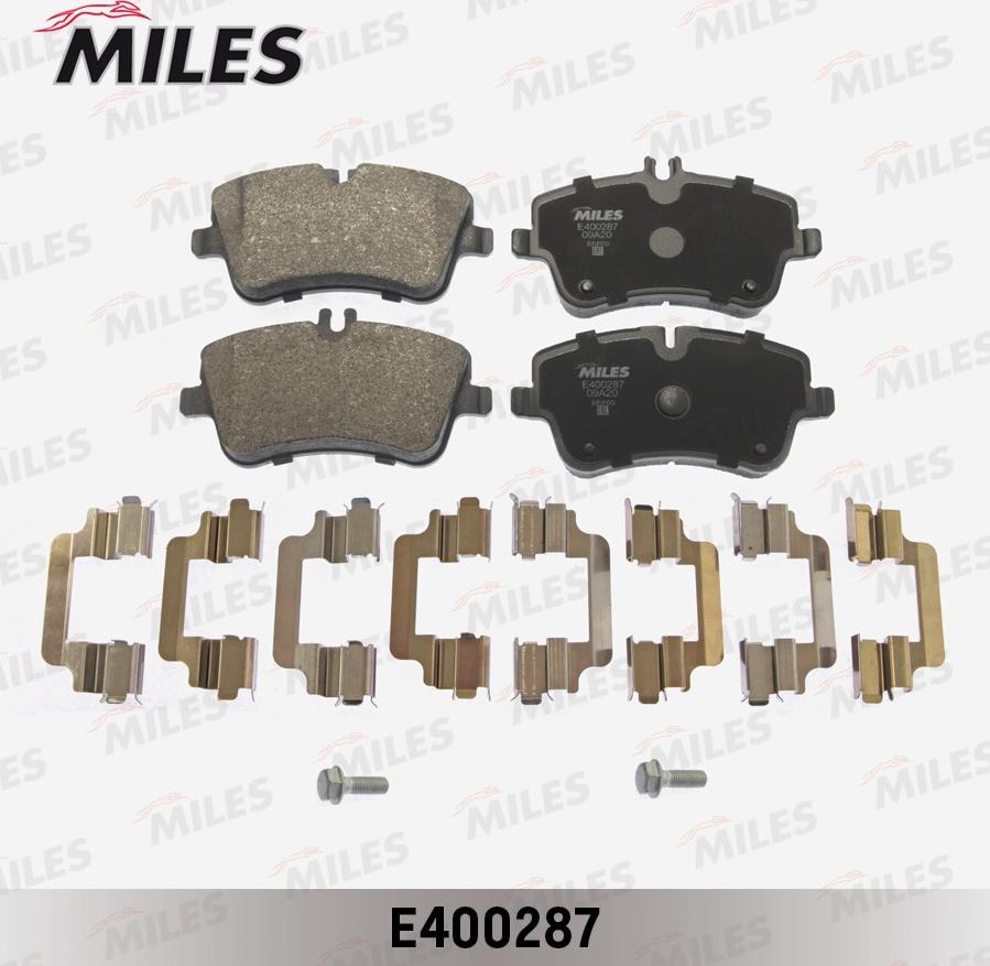 Miles E400287 - Тормозные колодки, дисковые, комплект avtokuzovplus.com.ua