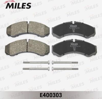 Miles E400303 - Тормозные колодки, дисковые, комплект avtokuzovplus.com.ua