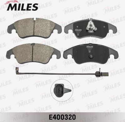 Miles E400320 - Тормозные колодки, дисковые, комплект avtokuzovplus.com.ua
