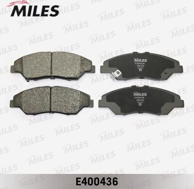 Miles E400436 - Тормозные колодки, дисковые, комплект avtokuzovplus.com.ua