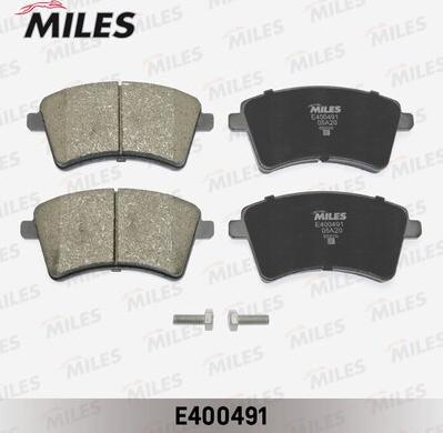Miles E400491 - Гальмівні колодки, дискові гальма autocars.com.ua