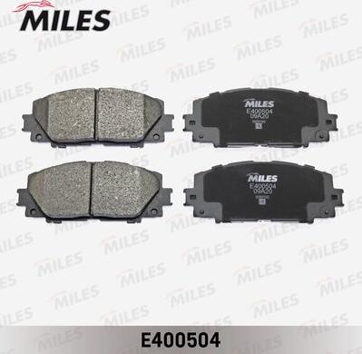 Miles E400504 - Тормозные колодки, дисковые, комплект avtokuzovplus.com.ua