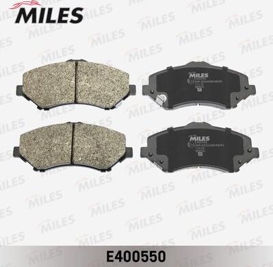 Miles E400550 - Гальмівні колодки, дискові гальма autocars.com.ua
