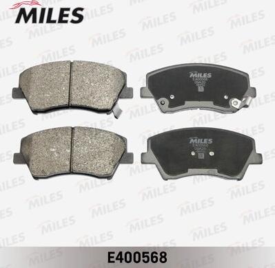 Miles E400568 - Тормозные колодки, дисковые, комплект avtokuzovplus.com.ua