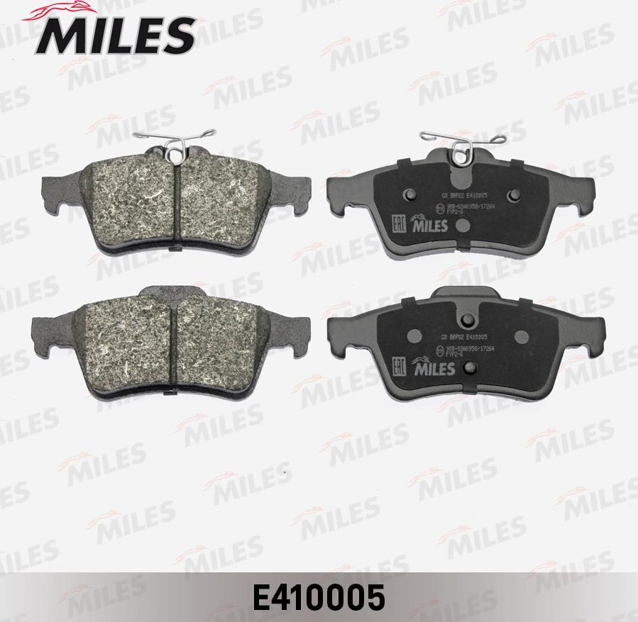 Miles E410005 - Тормозные колодки, дисковые, комплект avtokuzovplus.com.ua