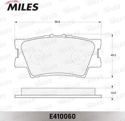 Miles E410060 - Тормозные колодки, дисковые, комплект avtokuzovplus.com.ua