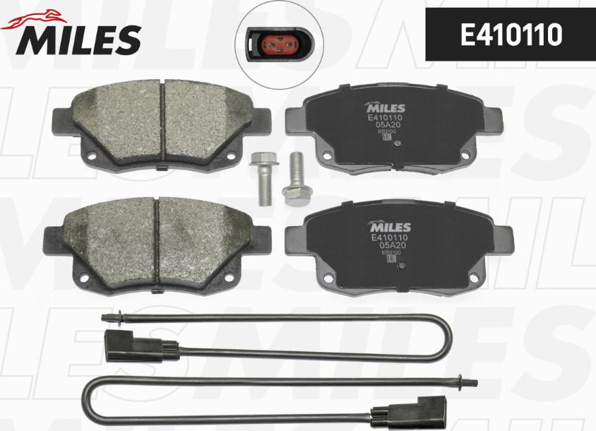 Miles E410110 - Тормозные колодки, дисковые, комплект avtokuzovplus.com.ua