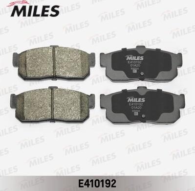 Miles E410192 - Гальмівні колодки, дискові гальма autocars.com.ua