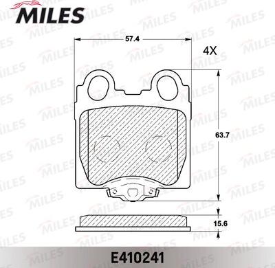 Miles E410241 - Тормозные колодки, дисковые, комплект avtokuzovplus.com.ua