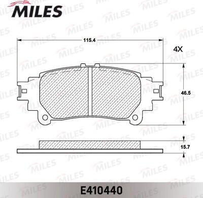 Miles E410440 - Тормозные колодки, дисковые, комплект avtokuzovplus.com.ua