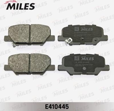 Miles E410445 - Гальмівні колодки, дискові гальма autocars.com.ua