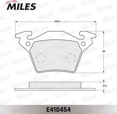 Miles E410454 - Гальмівні колодки, дискові гальма autocars.com.ua