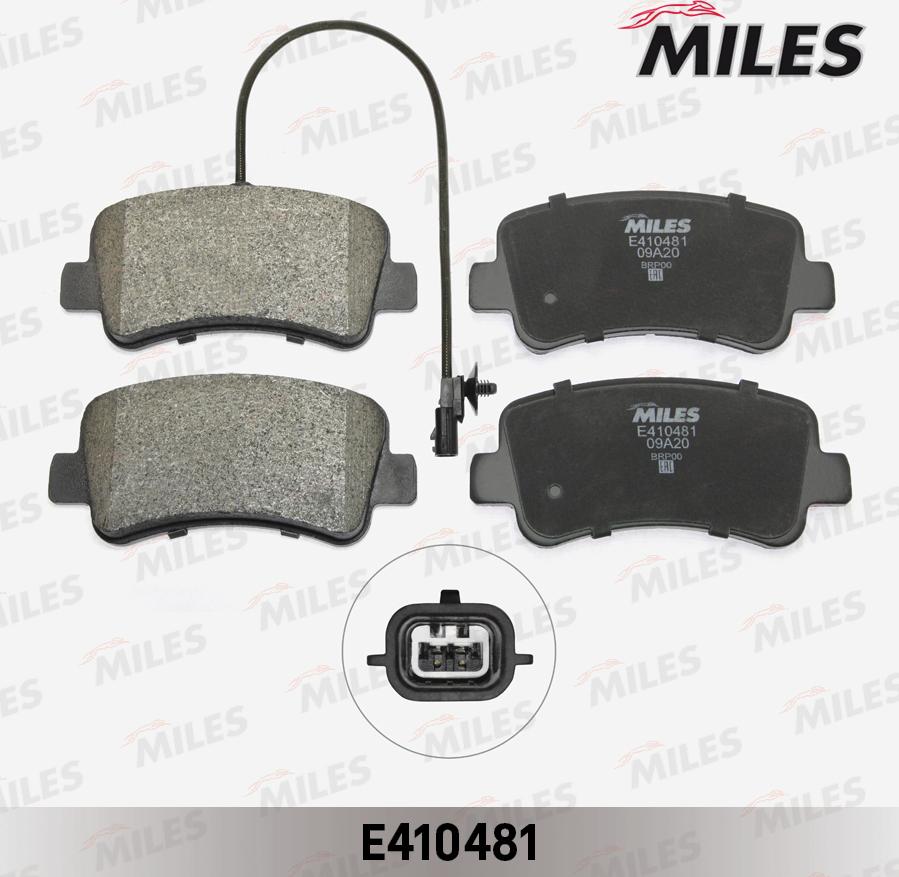 Miles E410481 - Гальмівні колодки, дискові гальма autocars.com.ua