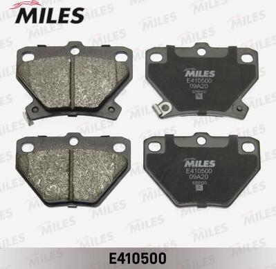 Miles E410500 - Тормозные колодки, дисковые, комплект avtokuzovplus.com.ua