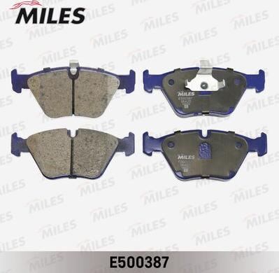 Miles E500387 - Тормозные колодки, дисковые, комплект avtokuzovplus.com.ua