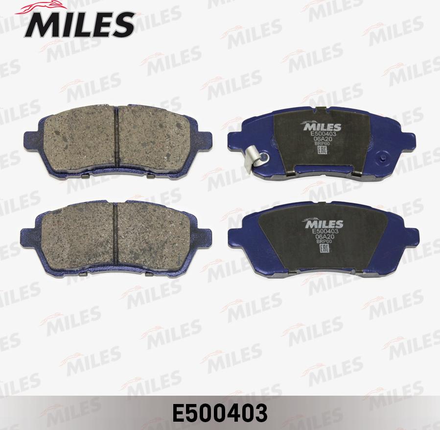 Miles E500403 - Гальмівні колодки, дискові гальма autocars.com.ua