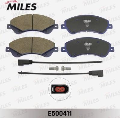 Miles E500411 - Тормозные колодки, дисковые, комплект avtokuzovplus.com.ua