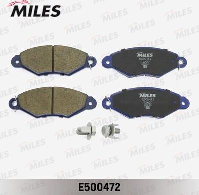 Miles E500472 - Гальмівні колодки, дискові гальма autocars.com.ua
