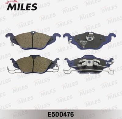 Miles E500476 - Тормозные колодки, дисковые, комплект avtokuzovplus.com.ua