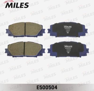 Miles E500504 - Тормозные колодки, дисковые, комплект avtokuzovplus.com.ua