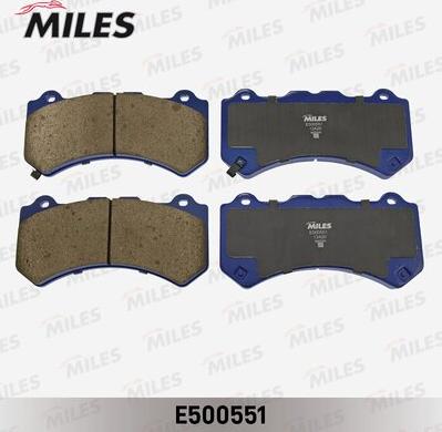 Miles E500551 - Гальмівні колодки, дискові гальма autocars.com.ua