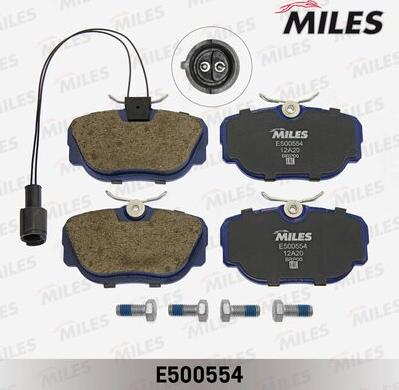 Miles E500554 - Гальмівні колодки, дискові гальма autocars.com.ua