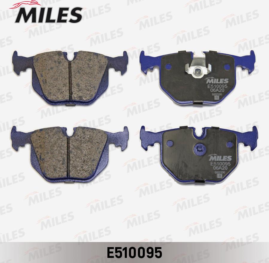 Miles E510095 - Тормозные колодки, дисковые, комплект avtokuzovplus.com.ua