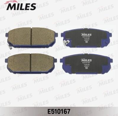Miles E510167 - Гальмівні колодки, дискові гальма autocars.com.ua