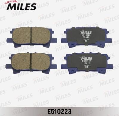 Miles E510223 - Тормозные колодки, дисковые, комплект avtokuzovplus.com.ua