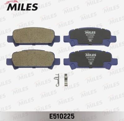 Miles E510225 - Тормозные колодки, дисковые, комплект avtokuzovplus.com.ua