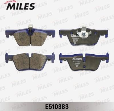 Miles E510383 - Тормозные колодки, дисковые, комплект avtokuzovplus.com.ua