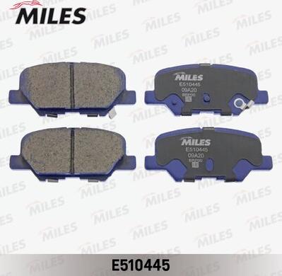 Miles E510445 - Гальмівні колодки, дискові гальма autocars.com.ua