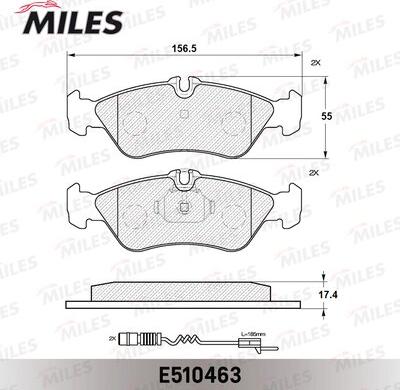 Miles E510463 - Тормозные колодки, дисковые, комплект avtokuzovplus.com.ua