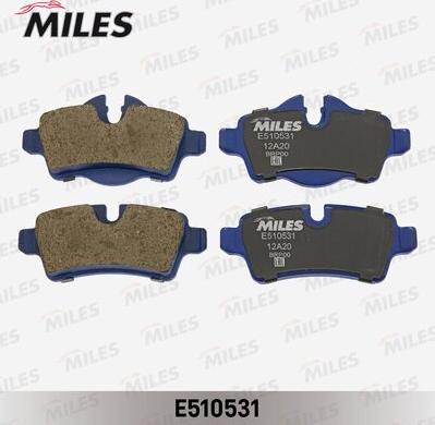 Miles E510531 - Гальмівні колодки, дискові гальма autocars.com.ua