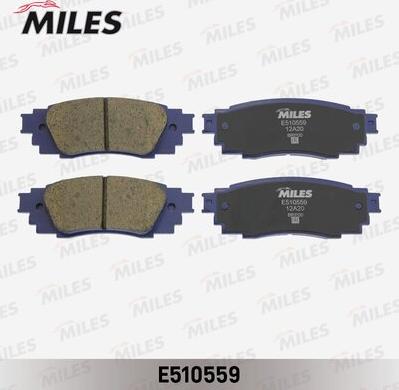 Miles E510559 - Гальмівні колодки, дискові гальма autocars.com.ua