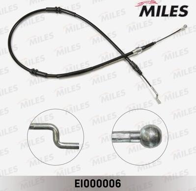 Miles EI000006 - Трос стояночного тормоза VW MULTIVAN-T5 03- 1303мм autodnr.net