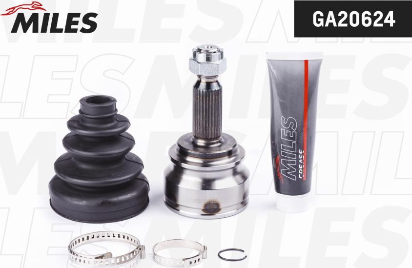 Miles GA20624 - Шарнірний комплект, ШРУС, приводний вал autocars.com.ua