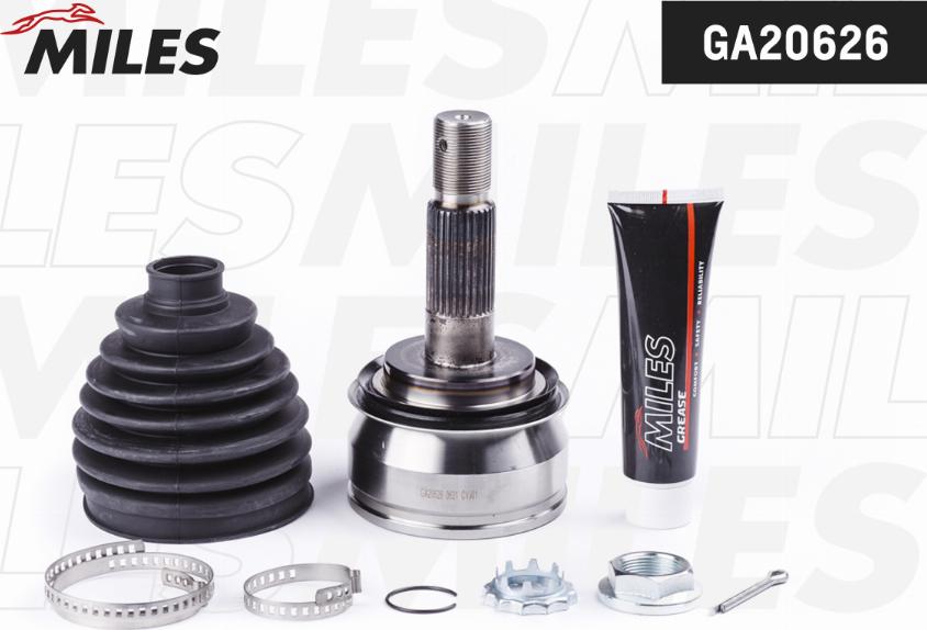 Miles GA20626 - Шарнірний комплект, ШРУС, приводний вал autocars.com.ua