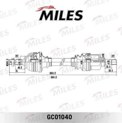 Miles GC01040 - Приводной вал avtokuzovplus.com.ua