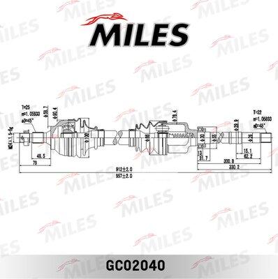 Miles GC02040 - Приводной вал avtokuzovplus.com.ua