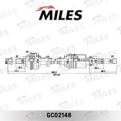 Miles GC02148 - Приводной вал avtokuzovplus.com.ua