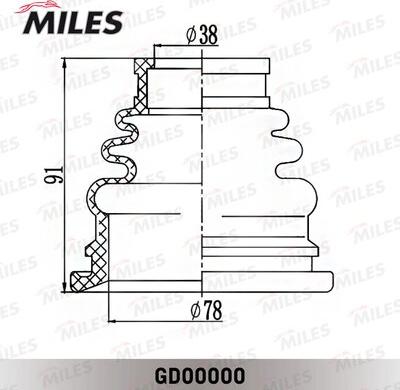 Miles GD00000 - Пыльник, приводной вал avtokuzovplus.com.ua