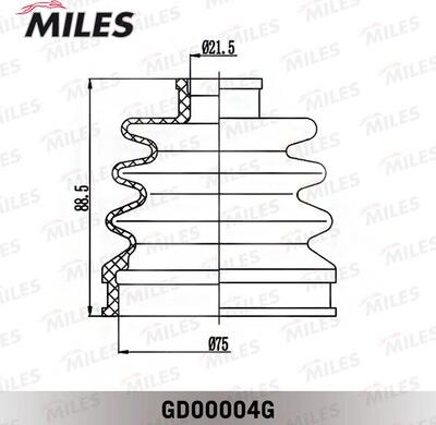 Miles GD00004G - Пильник, приводний вал autocars.com.ua