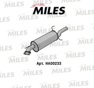 Miles HA00233 - Глушитель выхлопных газов, конечный avtokuzovplus.com.ua
