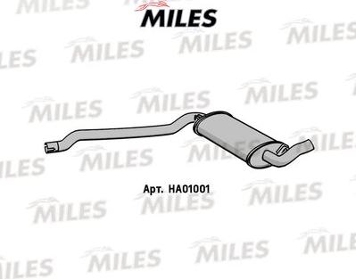 Miles HA01001 - Средний глушитель выхлопных газов avtokuzovplus.com.ua