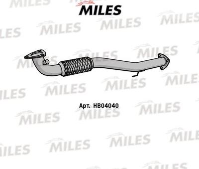 Miles HB04040 - Труба вихлопного газу autocars.com.ua