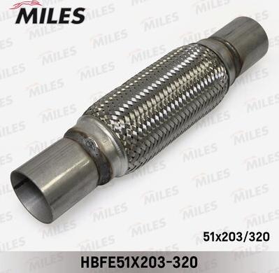 Miles HBFE51X203-320 - Труба гофрированная с патрубками и внутр. плетением 51X203-320 autodnr.net