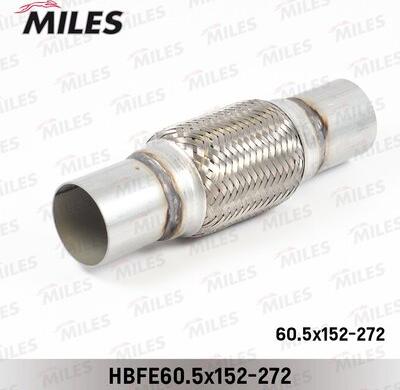 Miles HBFE60.5X152-272 - Труба гофрированная с патрубками и внутр. плетением 60.5X152-272 autodnr.net