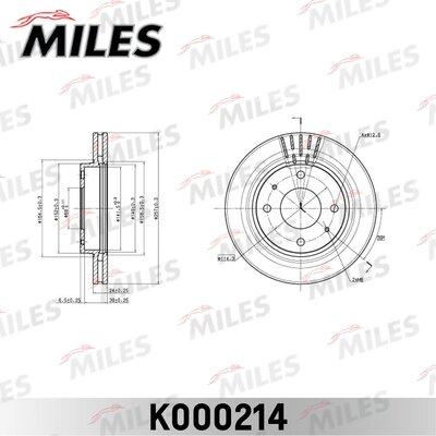 Miles K000214 - Гальмівний диск autocars.com.ua