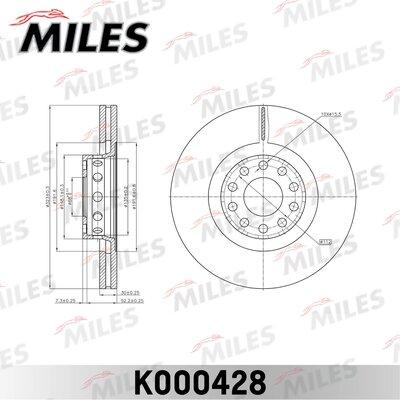 Miles K000428 - Гальмівний диск autocars.com.ua